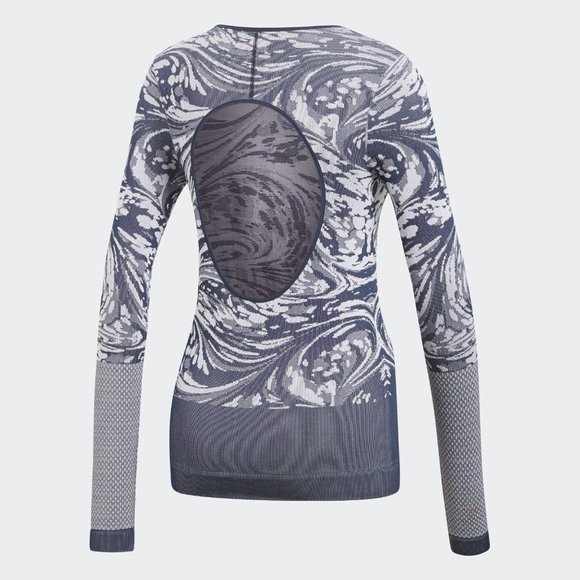 ADIDAS STELLA MCCARTNEY CF4133 YOGA SEAMLESS TEE Collegiate Navy / White ( XS ) - Picture 5 of 5